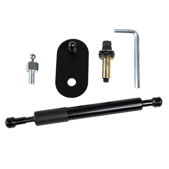 Pickup Truck Tailgate Assist Damper Kit for F-Series, Steel Side-Mount Shock with Ball-Joint Coupling, Mounting Plate, and Included Installation Tool