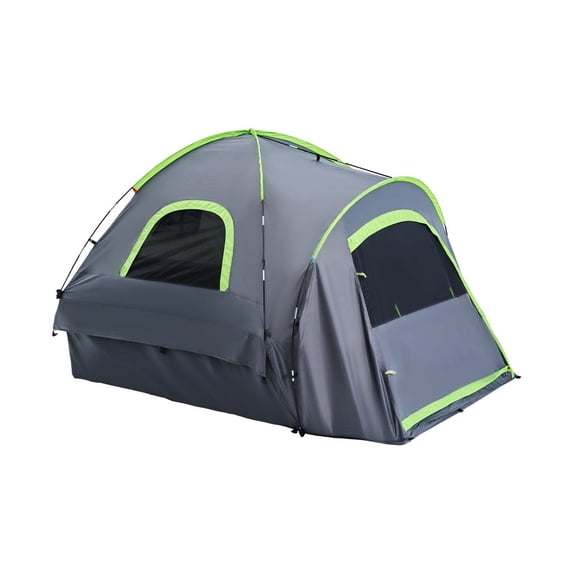 Pickup Truck Tent 5-5.2ft Bed, Waterproof Camping Tent for 2-3 Person, PU2000mm Double Layer Truck Bed Tent with Windows & Storage Bag