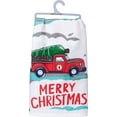 thumbnail image 1 of Pickup Truck and Holiday Tree Merry Christmas Kitchen Dish Towel, 1 of 3
