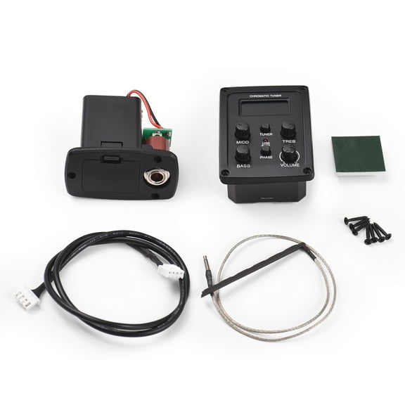 Pickup cartridges,Lcd Screen Wooden Equalizer Pickup Lcd Royhh Wooden Pickup 4-band Equalizer Pickup Rusuo Pickups Qisuo Pickup Black