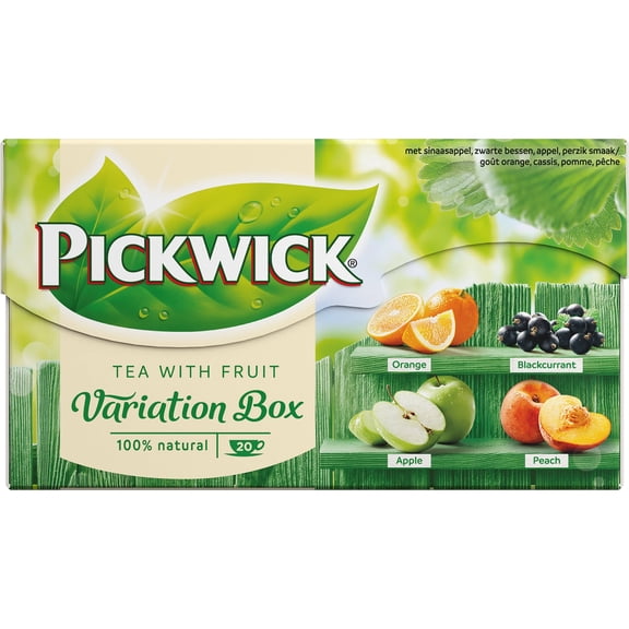 Pickwick Fruit Variation Box 20ct Tea Bags - Orange, Blackburrant, Apple, and Peach