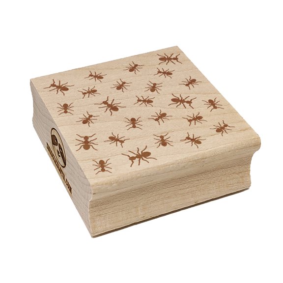 Picnic Ants Square Rubber Stamp Stamping Scrapbooking Crafting - Small 1.25in