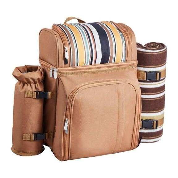 Picnic Backpack for 4 Person with Cooler, Beach Backpack Bag