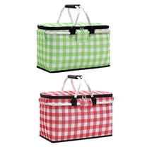 Picnic Basket, Insulated Picnic Basket, Leak-Proof Collapsible Cooler Bag with Lid, Collapsible Picnic Basket for Shopping,Delivery,Traveling,Camping, Market Shopping,Travel Walmart Clearance