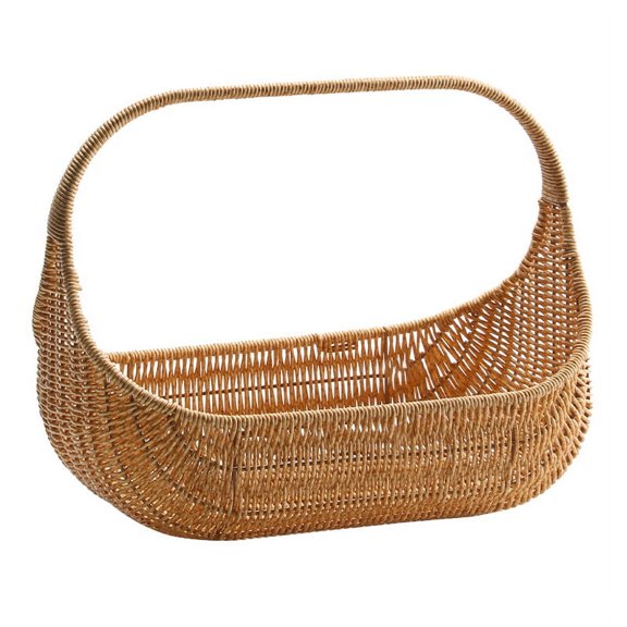 Picnic Basket Vegetable Serving Basket Straw Storage Basket Garden Basket Fast Food Basket Wedding Flower Girl Basket Rattan Flower Basket Petal Wicker Vegetable Basket Travel