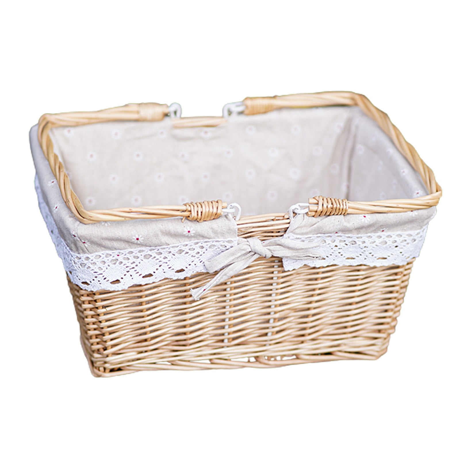 Picnic Basket Woven Shopping Basket Gift Basket Flower Basket Storage