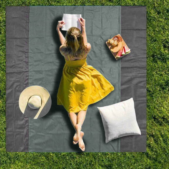 Picnic Beach Blanket - Suncoda 79"x83" Beach Blanket Waterproof Sandproof Foldable, Portable Large Picnic Blankets for Travel Hiking Camping