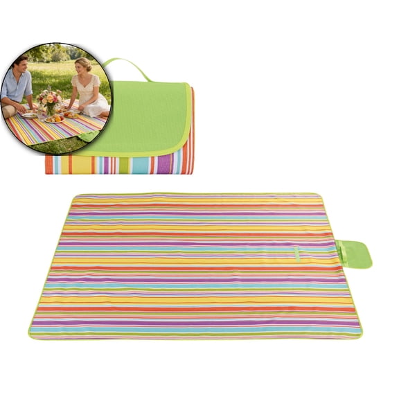 Picnic Blanket Beach Blanket 70"x57" Large Sand Proof Waterproof Camping Portable Travel Blanket Play Mat for Outdoor Indoor Family Beach Park Grass, Hiking, Music Festival