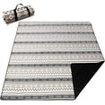 thumbnail image 1 of Picnic Blanket Extra Large(79" x 82"), 3-Layer Thickening Camping Blanket, Machine Washable Outdoor Blanket, Wear-Resistant, Soft and Comfortable, Sandproof Beach Mat for Beach, Park, Lawn(Boho Brown), 1 of 6