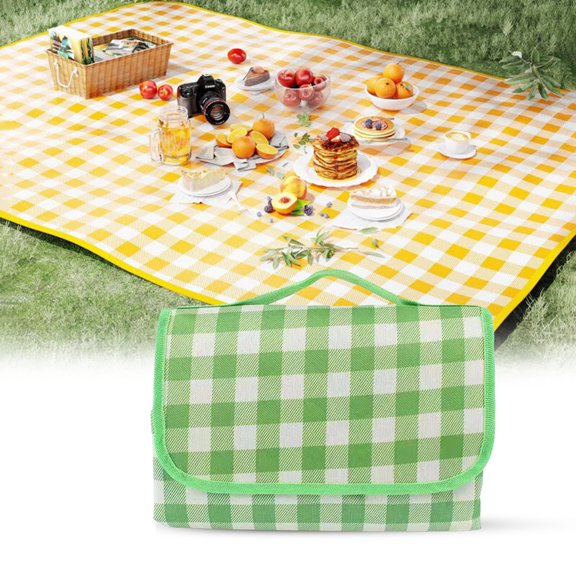 Picnic Blanket Extra Large Waterproof,80''x80''Checkered Picnic Blankets Beach,Outdoor,Camping on Grass Accessories