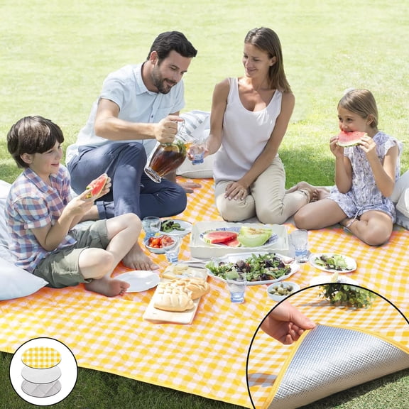 Extra Large Picnic Blankets,Waterproof Outdoor Blanket,Sandproof Beach Blanket for Travel Camping Mat 80"x80