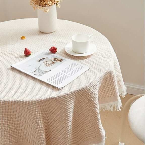 Picnic Blanket Rustic Tablecloth 59*35.4 Inch Decorative Fabric Table Cover for Kitchen Dinning Camping Grass Lawn Park Accessories (Coffee)