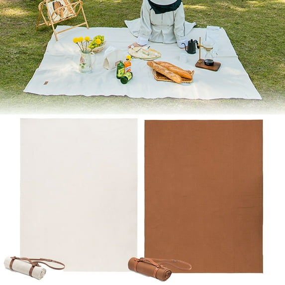 Picnic Blanket Solid Color Handy Lightweight Picnic Beach Foldable Blanket Travel Accessories
