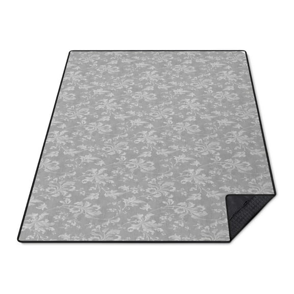 Picnic Blanket Waterproof 80"x60" Large Outdoor Foldable Grey Thicker Machine Washable Beach Blanket Waterproof Picnic Mat Portable for Picnics, Camping