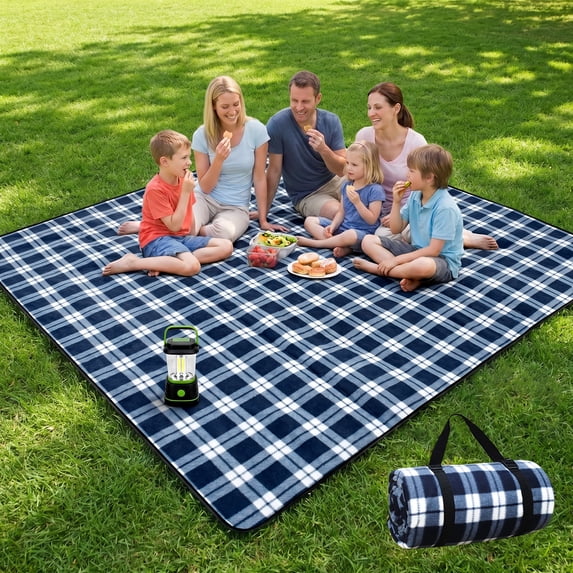 IESWKP Extra Large Picnic Blanket 78.7"x78.7" - Waterproof Picnic Blanket with 3-Layer Material, Portable Foldable Outdoor Blanket for Beach Camping Park