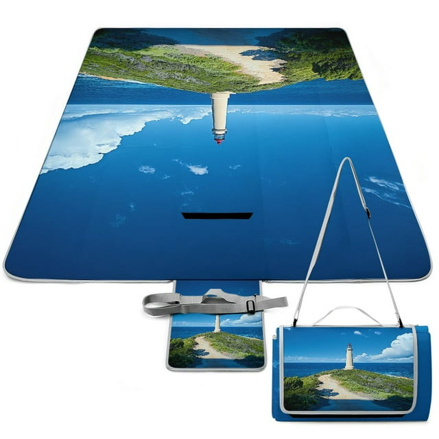 Picnic Blankets Beach Blanket, 80''x80'' Extra Large Thick 3Layers