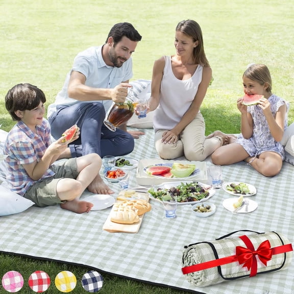 Picnic Blankets Machine Washable 80''x80'' Extra Large Waterproof Sandproof Foldable