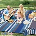thumbnail image 1 of Picnic Blankets Outdoor Extra Large - 80"x80" Waterproof Beach Blanket, Machine Washable 3-Layer Foldable Park Mat with Sandproof Backing for Grass, Hiking, Travel, Concerts, Indoor, 1 of 8
