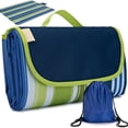thumbnail image 1 of Picnic Blankets for Outdoors,Waterproof Sandproof Durable Oxford Foldable Picnic Mat Outdoor Blanket for Lawn Park Beach Travel, Portable with Tote Bag, Blue, 1 of 7