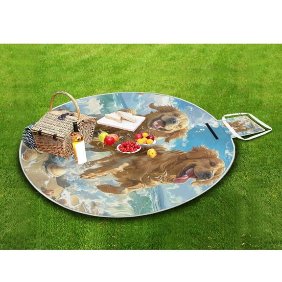 Picnic Blankets Teencool Beach Blanket Creatively Beach Buddies Splashing Fun Pattern Outdoor Blanket for Travel