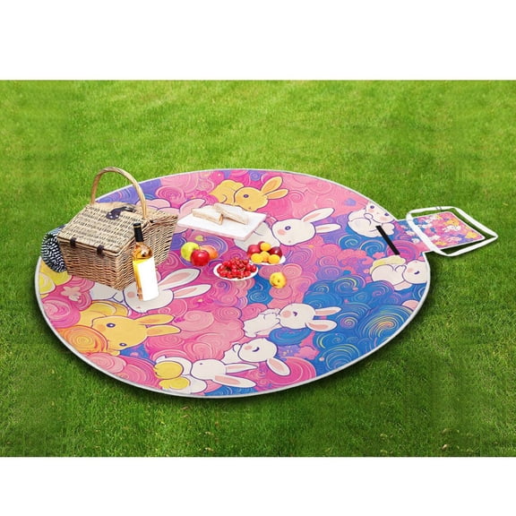 Picnic Blankets Teencool Beach Blanket Creatively Bunny Cloud Dreams Pattern Outdoor Blanket for Travel