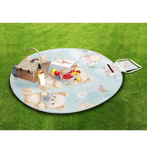 Picnic Blankets Teencool Beach Blanket Creatively Camera-ready Cubs Pattern Outdoor Blanket for Travel