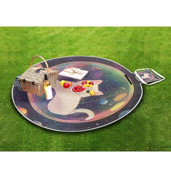 Picnic Blankets Teencool Beach Blanket Creatively Celestial Catnap Pattern Outdoor Blanket for Travel