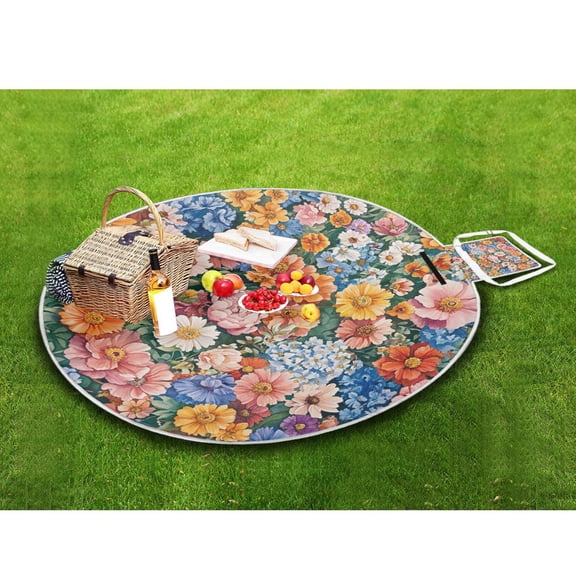 Picnic Blankets Teencool Beach Blanket Creatively Colorful Floral Fiesta Pattern Outdoor Blanket for Travel