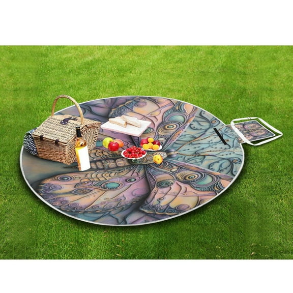 Picnic Blankets Teencool Beach Blanket Creatively Decorative Butterfly Pattern Outdoor Blanket for Travel