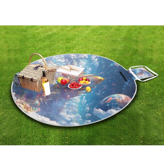 Picnic Blankets Teencool Beach Blanket Creatively Dream above The Clouds Pattern Outdoor Blanket for Travel