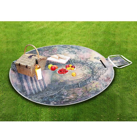 Picnic Blankets Teencool Beach Blanket Creatively Enchanted Garden with Butterflies-413f-4164-8d4b-05905283a3e4 Pattern Outdoor Blanket for Travel