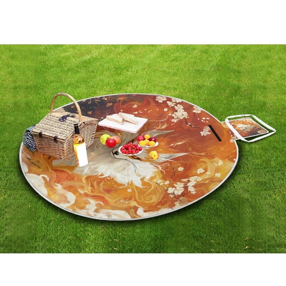 Picnic Blankets Teencool Beach Blanket Creatively Fire Songs Pattern Outdoor Blanket for Travel