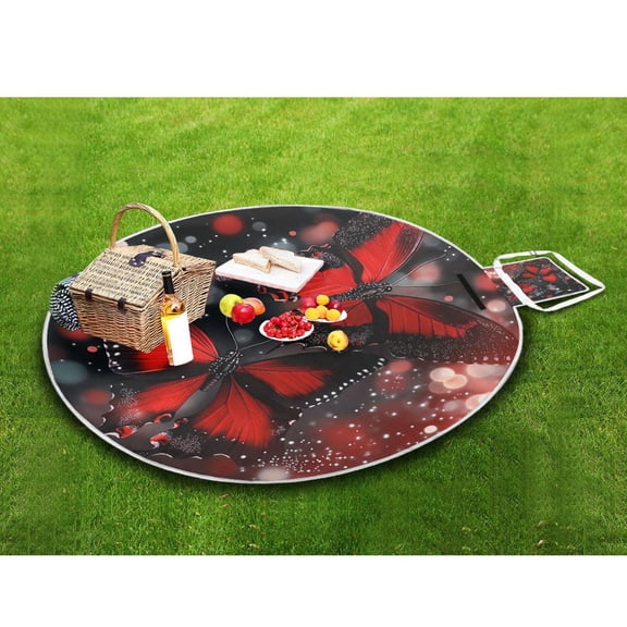 Picnic Blankets Teencool Beach Blanket Creatively Midnight Flames Pattern Outdoor Blanket for Travel