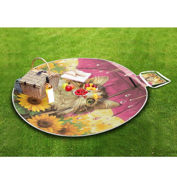 Picnic Blankets Teencool Beach Blanket Creatively Petal Puddle Stare Pattern Outdoor Blanket for Travel