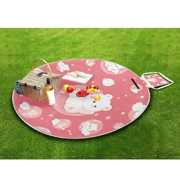 Picnic Blankets Teencool Beach Blanket Creatively Playful Polar Bubbles Pattern Outdoor Blanket for Travel