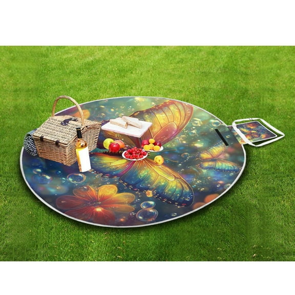 Picnic Blankets Teencool Beach Blanket Creatively Radiant Reflections Pattern Outdoor Blanket for Travel