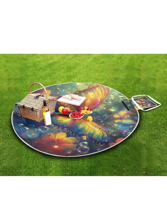 Picnic Blankets Teencool Beach Blanket Creatively Radiant Reflections Pattern Outdoor Blanket for Travel