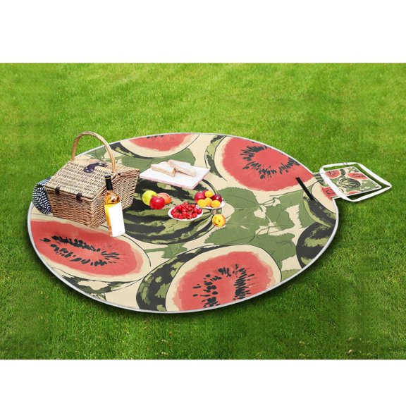 Picnic Blankets Teencool Beach Blanket Creatively Summer Delight: Watermelon Medley Pattern Outdoor Blanket for Travel