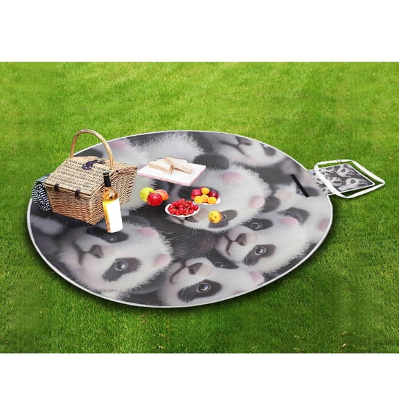 Picnic Blankets Teencool Beach Blanket Creatively The Panda Gathering Pattern Outdoor Blanket for Travel