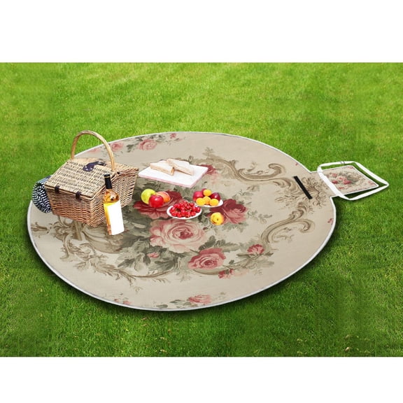 Picnic Blankets Teencool Beach Blanket Creatively Vintage Rose Bouquet Pattern Outdoor Blanket for Travel