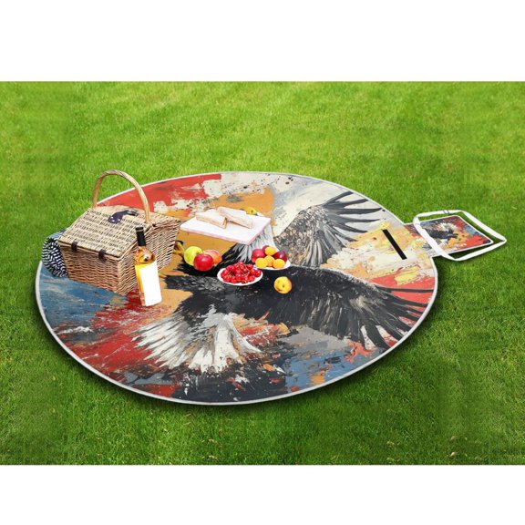 Picnic Blankets Teencool Beach Blanket Creatively Warrior Of The Skies Pattern Outdoor Blanket for Travel