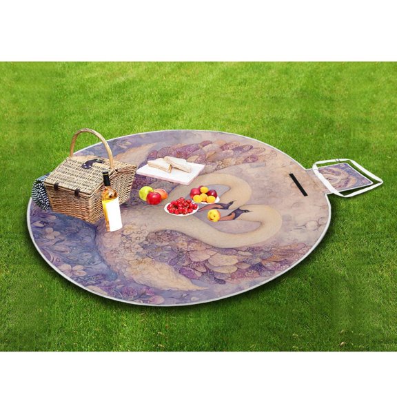 Picnic Blankets Teencool Beach Blanket Creatively Whimsical Love: Swans in Harmony Pattern Outdoor Blanket for Travel