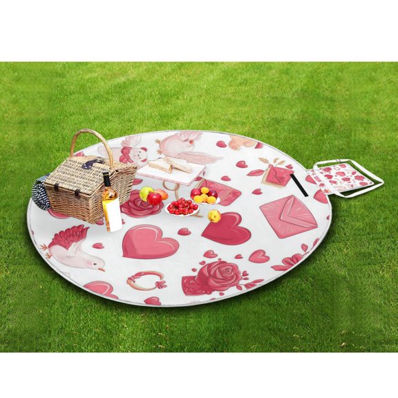 Picnic Blankets Teencool Beach Blanket Creatively Whimsical Romance Pattern Outdoor Blanket for Travel