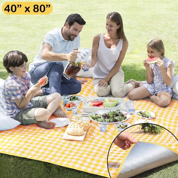 Picnic Blankets,Teencool Thick Waterproof Blanket Sandproof Beach Blanket,Outdoor Blanket for Travel Camping Mat 40"x80