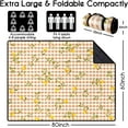 thumbnail image 1 of Picnic Blankets Waterproof Foldable Extra Large,80"x 60" Outdoor Beach Blanket Waterproof Sandproof,3-Layer Lightweight Handy Mat Tote Picnic Camping Rugs for Outside Your Rv(Lemon Checkered), 1 of 6