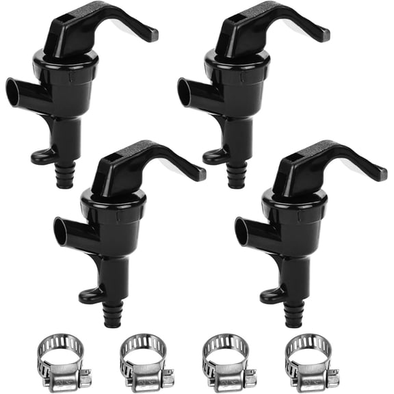 Picnic Faucet, 4 Pieces Plastic Draft Beer Dispensing Spigot Keg Tap for Home Brewing Kegging Cornelius Corny Hose Tubing Line
