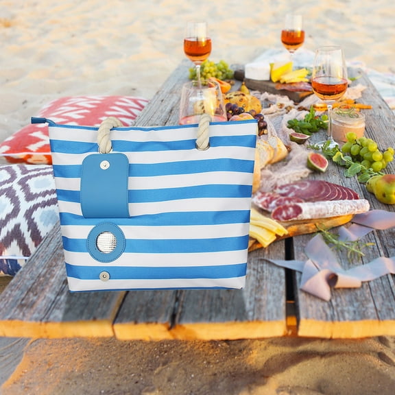 Picnic,Insulated Cooler Bag,Camping Picnic Basket,Portable Thermal Insulation Wine Bag,Stylish Waterproof Beverage Cooler Tote For Outdoor Camping,Beach,Picnic,Christmas Party And Gathering Use.(D)