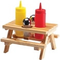 thumbnail image 1 of Wilcor Table Condiment Holder, One Size, Wood, 1 of 2