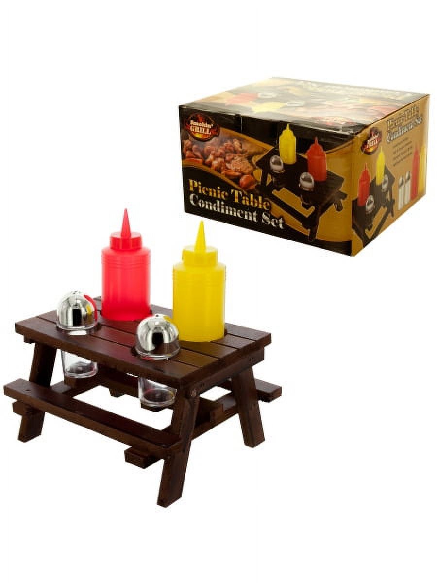 Picnic Table Condiment Set, 4 Count
