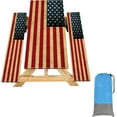 thumbnail image 1 of Picnic Table Cover with Bench Covers 6FT 3PCS, Camping Essentials Waterproof Windproof Tablecloth with Drawstring Bag, Fitted Rectangle Tables and Seats, 72", US Flag, 1 of 15